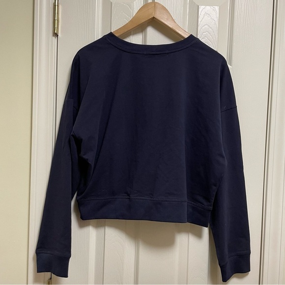 Bishop + Young Navy Cozy front Knot Sweatshirt XL - Picture 3 of 7